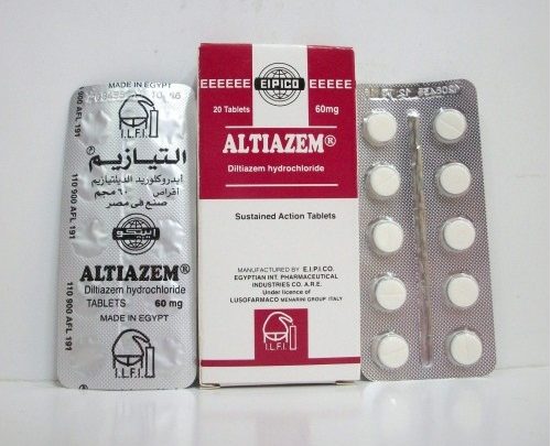علاج التيازيم altiazem يستخدم فى حالات الذبحه الصدريه والضغط المرتفع