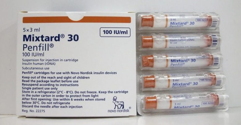 قلم انسولين ميكستارد نوفوليت لعلاج مرض السكر بالحقن Insulin Mixtard