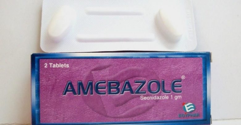 اقراص اميبازول لعلاج حالات الاميبا الحادة المعدية والاميبا الكبدية Amebazole