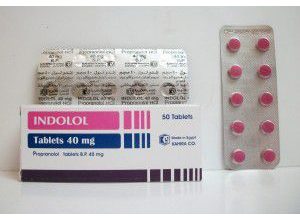 اقراص اندولول لعلاج الذبحة الصدرية والصداع النصفي واضطرابات الهلع Indolol