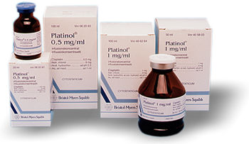 حقن بلاتينول لعلاج سرطان المثانة والمبيض والخصية والمرئ والرئة platinol