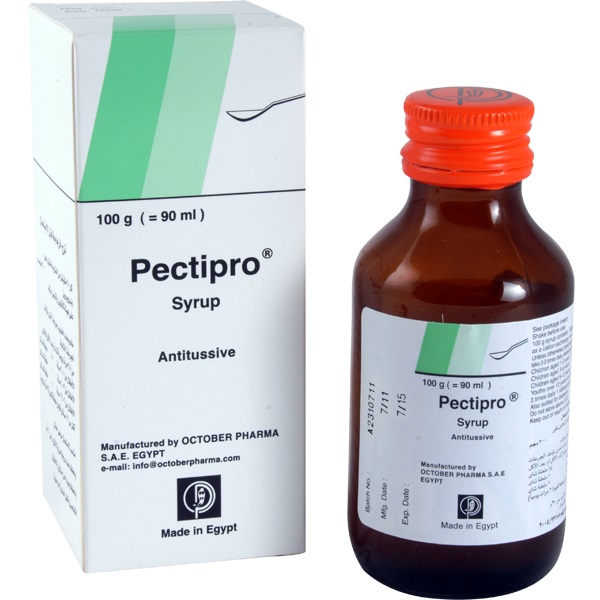 شراب بكتي برو مضاد للسعال لعلاج الكحه الحادة والمزمنة Pectipro
