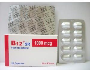 كبسول ب12 اس ار لعلاج فقر الدم الخبيث B12 SR