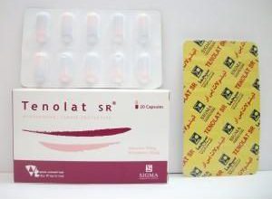 كبسولات تينولات اس ار لعلاج ارتفاع ضغط الدم Tenolat SR