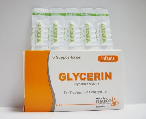 لبوس جليسرين لعلاج الامساك الشديد ويعمل على تليين البراز Glycerin