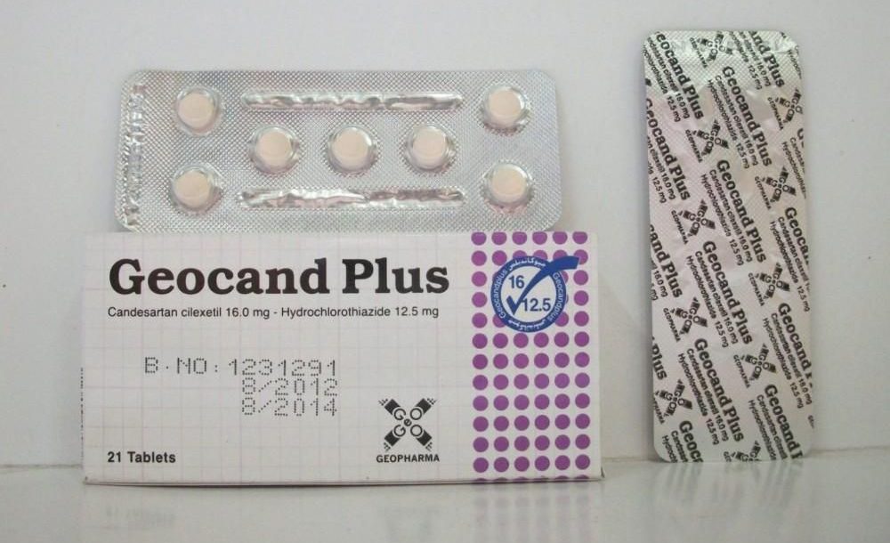 اقراص جيوكاند بلس لعلاج ارتفاع ضغط الدم وتوسيع الاوعية الدموية Geocand plus