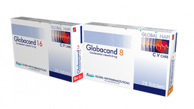 اقراص جلوباكاند لعلاج ارتفاع ضغط الدم وفشل القلب الاحتقاني Globacand