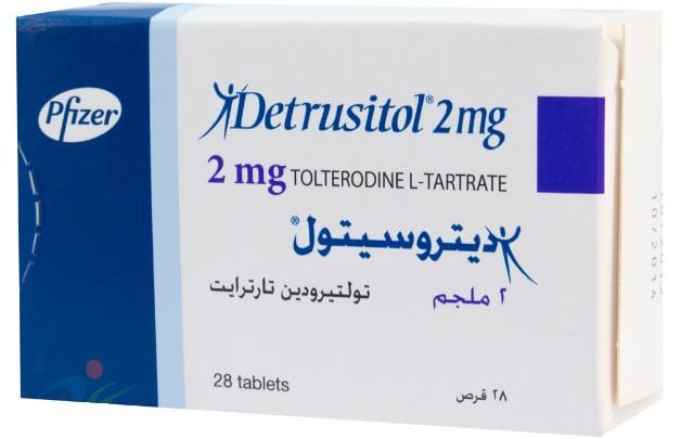 اقراص ديتروسيتول لعلاج امراض المسالك البولية والتبول اللاارادي لدى الكبار Detrusitol