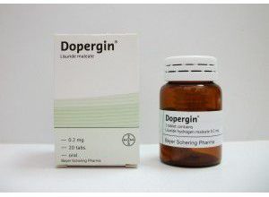 اقراص دوبرجين لعلاج تضخم الثدي لدى الرجال والعجز الجنسي Dopergin والدواء يحتوي على المادة الفعالة Lysuride والتى تستعمل فى العلاج والوقاية من سيلان الحليب عبر الحلمة خارج الفترات الطبيعية للارضاع.
