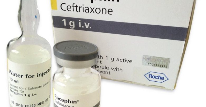 حقن روسفين مضاد حيوي لعلاج عدوى الانف والاذن والحنجرة Rocephin