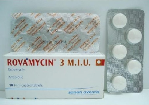 اقراص روفاميسين مضاد حيوي لعلاج عدوى الانف والاذن والحنجرة Rovamycin