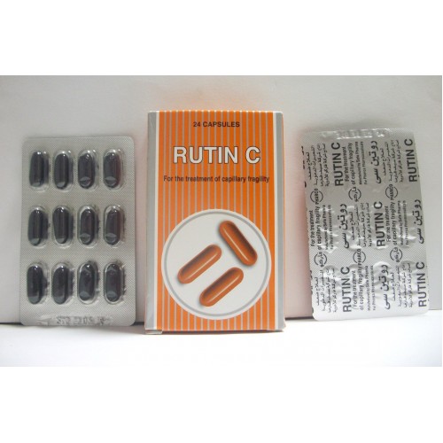 كبسولات روتين سي لعلاج ضعف الشعيرات الدموية والتهابات الشبكية Rutin C