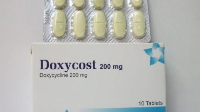اقراص دوكسيكوست مضاد حيوى لعلاج حب الشباب والتهاب الحلق والتهاب اللوز Doxycost