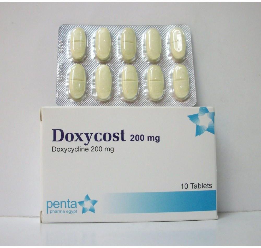 اقراص دوكسيكوست مضاد حيوى لعلاج حب الشباب والتهاب الحلق والتهاب اللوز Doxycost روشتة