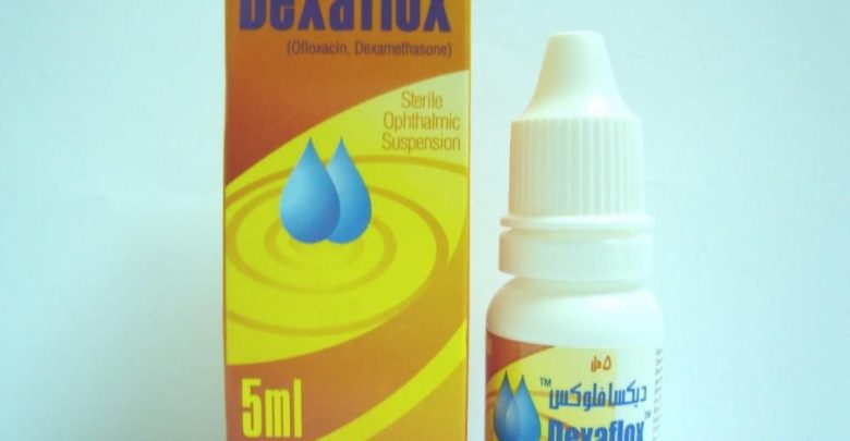 قطرة ديكسافلوكس مضاد حيوي لعلاج إلتهابات و إصابات العين البكتيرية Dexaflox