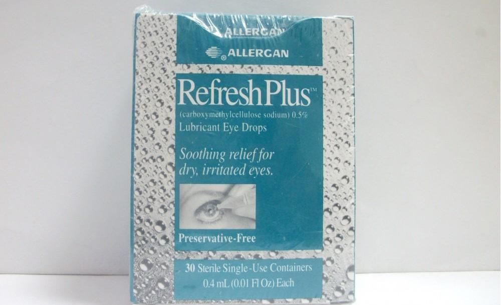 قطرة ريفريش بلس لعلاج جفاف العين حيث تستخدم كمرطب للعين Refresh Plus