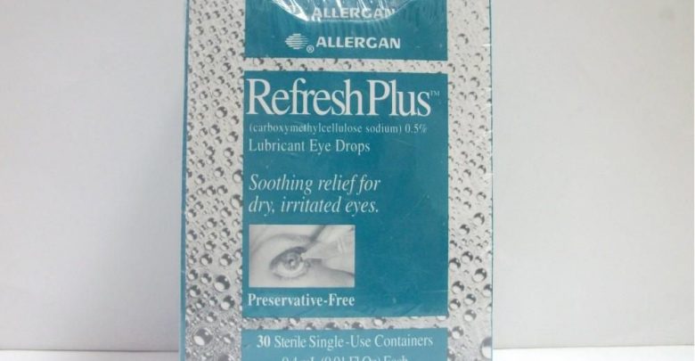 قطرة ريفريش بلس لعلاج جفاف العين حيث تستخدم كمرطب للعين Refresh Plus