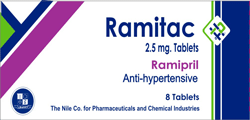 اقراص راميتاك لعلاج الضغط المرتفع وفشل عضلة القلب Ramitac