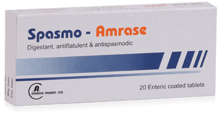 اقراص سبازمو امريز مهضم لعلاج عسر الهضم والانتفاخ والمغص Spasmo-Amrase