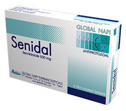 اقراص سينيدال لعلاج الاسهال ومضاد للطفيليات التى تصيب الجهاز الهضمى SENIDAL