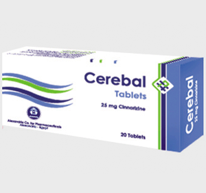 دواء سيريبال لعلاج قصور الدورة الدموية وتنشيط الدورة الدموية للمخ CEREBAL