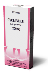 دواء سيكلوفيرال لعلاج عدوى الجديرى المائى وعدوى الهربس البسيط CYCLOVIRAL