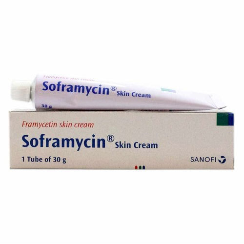 مرهم سوفراميسين لعلاج الالتهابات الجلدية البكتيرية وإصابات الحروق Soframycin