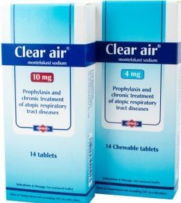 كلير اير Clear air دواء لعلاج الربو المزمن وحساسية الجهاز التنفسي