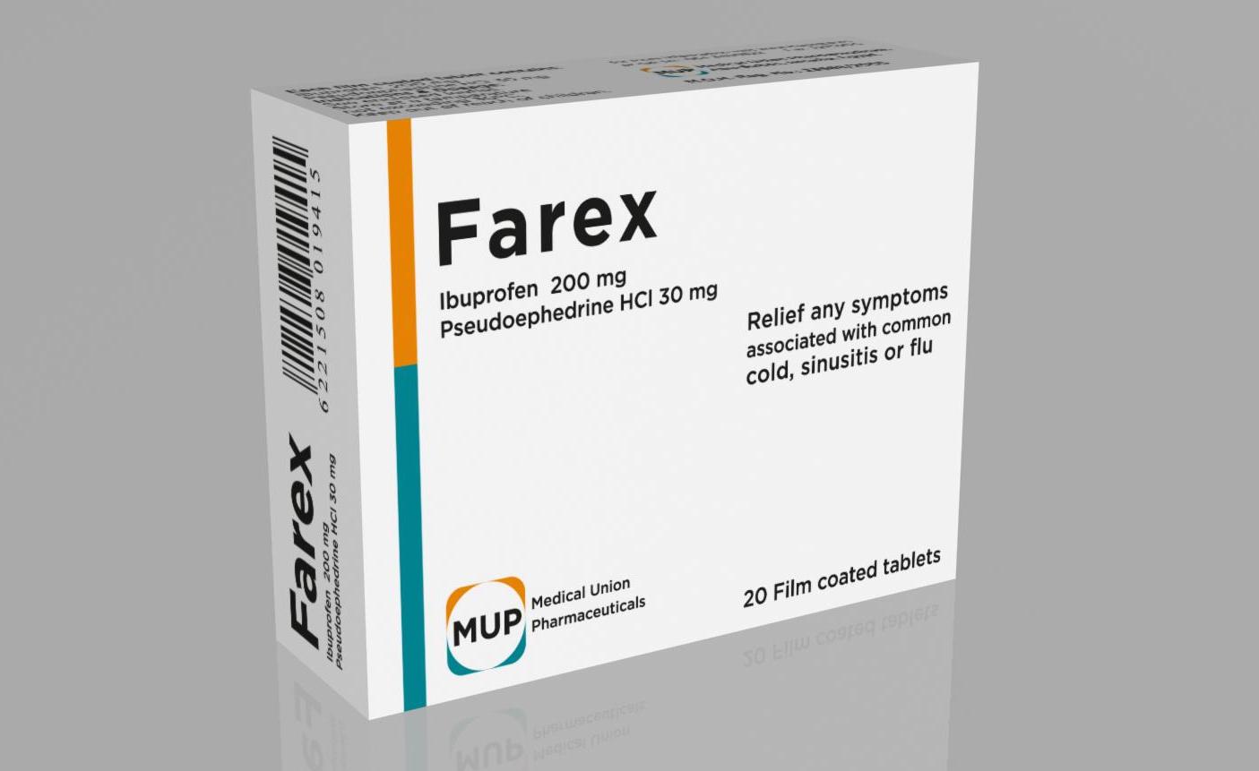 اقراص فاريكس لعلاج اعراض البرد و الإنفلوانزا مثل الرشح و العطس FAREX