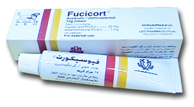 كريم فيوسيكورت لعلاج الامراض الجلدية مثل الاكزيما والصدفية و التهابات الجلد Fucicort
