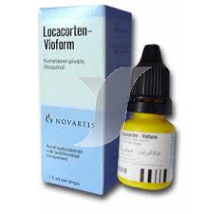قطرة لوكاكورتين فيوفورم لعلاج التهابات الاذن الخارجية والوسطي Locacorten Vioform