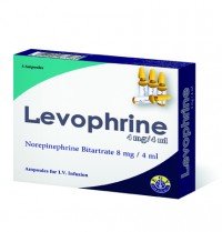 امبولات ليفوفرين Levophrine لعلاج انخفاض ضغط الدم