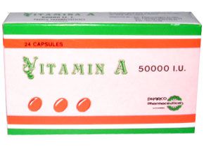 كبسولات فيتامين أ لعلاج حالات نقص فيتامين A بالجسم وعلاج أمراض العين VITAMIN A