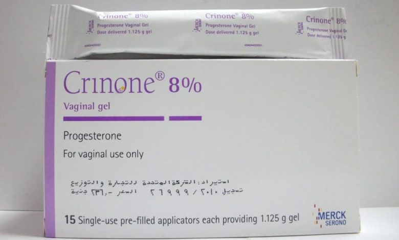 دواء كرينون Crinone جيل مهبلي لعلاج الاجهاض المتكرر ونزيف الرحم