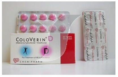 كولوفيرين د اقراص لعلاج التهاب القولون وتقلصات الجهاز الهضمي Coloverin D