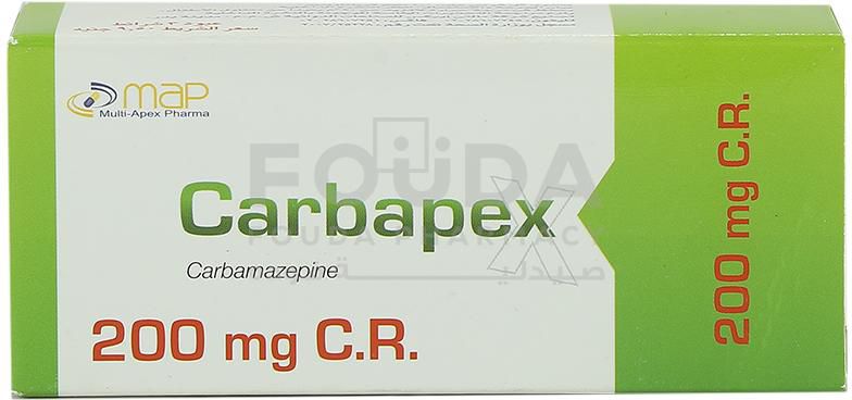 اقراص كاربابكس لعلاج الصرع والتهاب الاعصاب واضطراب ثنائي القطب carbapex