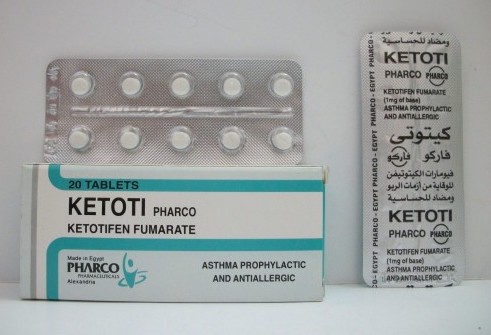 دواء كيتوتي لعلاج حساسية الانف والجلد والعين ومضاد للربو Ketoti