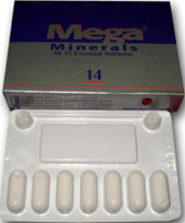 اقراص ميجا مينرال Mega Minerals مكمل غذائي ومقوي عام للجسم