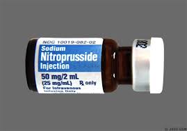 امبولات نتروبروسيد لعلاج ارتفاع ضغط الدم وقصور القلب Nitroprusside