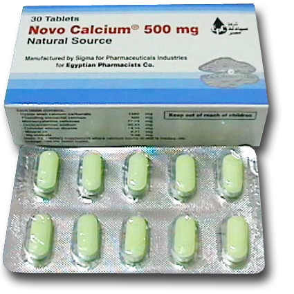 اقراص نوفو كالسيوم Novo Calcium لعلاج نقص الكالسيوم ومنع هشاشة العظام