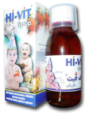 شراب هاي فيت Hi-Vit مكمل غذائي مقوي عام لتعويض نقص الفيتامينات والمعادن في الجسم