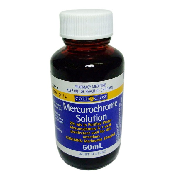 محلول ميركوروكروم Mercurochrome لتعقيم و تطهير الجروح