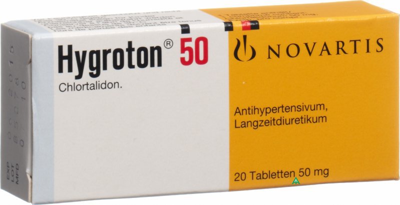اقراص هيجروتون Hygroton لعلاج ارتفاع ضغط الدم و مدر للبول