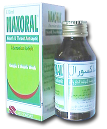 استحلاب وغسول فم ماكسورال MAXORAL قابض للانسجة و مضاد لالتهابات الفم و الحلق