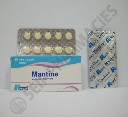 اقراص مانتين Mantine لعلاج اعراض الزهايمر والخرف المتوسط الي الشديد