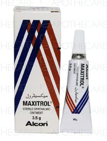 مرهم عين ماكسيترول معقم للعين لعلاج التهابات العين Maxitrol