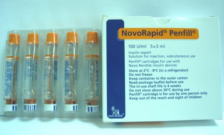 نوفورابيد بينفيل قلم انسولين لعلاج ارتفاع السكر في الدم NovoRapid Penfill