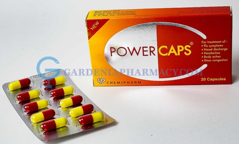 كبسولات باور كابس Power Caps الاكثر استخداما لعلاج نزلات البرد والانفلونزا