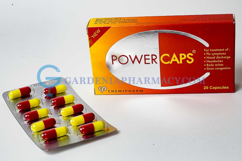 كبسولات باور كابس Power Caps الاكثر استخداما لعلاج نزلات البرد والانفلونزا