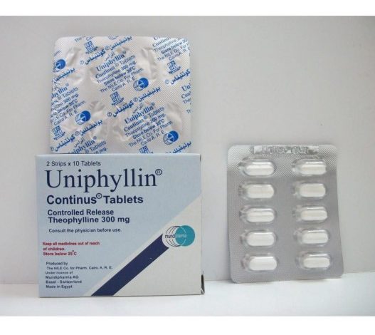 علاج حالات ضيق التنفس مع دواء يونيفيللين Uniphyllin الفعال فى توسيع الشعب الهوائيه